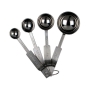 Juego de 4 cucharas medidoras acero inox.