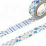 Masking Tape 1P Flower Dark Blue R