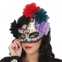 Antifaz con Flores Catrina