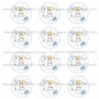 Juego de 12 pegatinas de 6 cm Baby Shower Niño Mod C