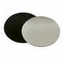 Base rígida redonda negro/plata 24cm