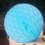 Pompón Nido de Abeja azul turquesa 30 cm