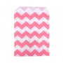 Juego de 24 Bolsas para fiestas rosa chevron