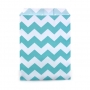 Juego de 24 Bolsas para fiestas turquesa chevron