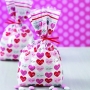 Bolsas estampadas con corazónes (20 uds)