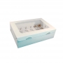 Caja 12 cupcakes en color blanco 