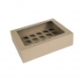 Caja para 24 mini Cupcakes Kraft 2 ud