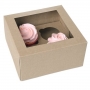 Set de 2 Cajas para 4 Cupcakes Kraft