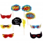 Set de 10 Accesorios para Photocall Superhéroes
