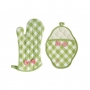 Set guantes de horno Green Gingham