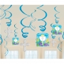 Decoración colgante comunión azul