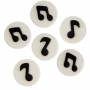 Juego de 6 decoraciones de azúcar notas musicales PME