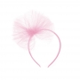 Diadema Lazo de Tul Rosa