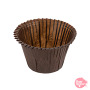 30 Capsulas Mini Cupcake Rizadas - Marrones