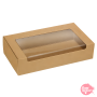 Caja para Bolleria Kraft con Ventana - 18 x 9 cm