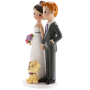 Figura para Tarta Pareja con Perro 16 cm