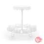 Stand para cupcakes blanco acuario 8 cavidades