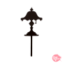 Topper para cupcake negro - lampara