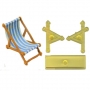 Set cortadores Silla de playa 3D