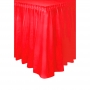 Falda de Plástico para Mesa Roja