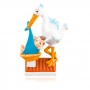 Figura Cigüeña con Bebé Azul 14 cm