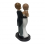 Figura decorativa pareja de novios mirándose