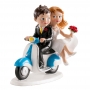 Figura para tarta novios en moto 13 cm