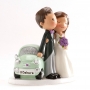 Figura Pareja de Boda con Coche 12 cm