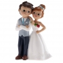 Figura Pareja de Boda con Flor 16 cm