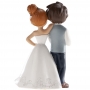 Figura Pareja de Boda con Flor 16 cm