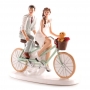 Figura para Tarta Pareja en Bicicleta 21 cm