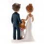 Figura para tarta Pareja de Boda con Niña