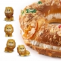 Figuritas Roscón de Reyes Leones 4 ud