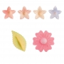 Flores y Hojas de Oblea 24 ud
