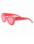 Gafas Rojas con Lunares Negros