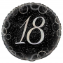 Globo 18 Cumpleaños Negro y Plata 45cm