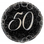 Globo 50 Cumpleaños Negro y Plata 45cm