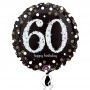 Globo 60 Cumpleaños Negro y Oro 45cm