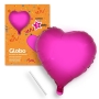 Globo corazón fucsia 44 cm