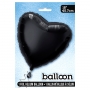 Globo de Foil Corazón Negro 45 cm