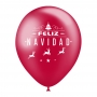 Globos Feliz Navidad Rojos 30 cm 8 ud