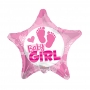 Globo Foil Estrella Bebé Niña 45 cm