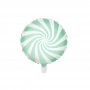 Globo de Foil Redondo Verde y Blanco 45 cm