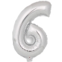 Globo Número 6 Plata 40cm - My Karamelli