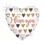 Globo Foil Corazón Estampado Love You 45 cm