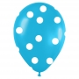 Globos Azul Caribe con Lunares Blancos