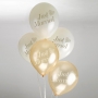 Globos Just Married Marfil y Dorado
