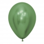 Pack de 10 Globos de Látex Verde Botella Metálico