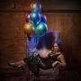 Juego 25 Globos Chrome Verdes
