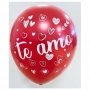 Globos San Valentín Rojo Metalizado 30 cm 25 ud